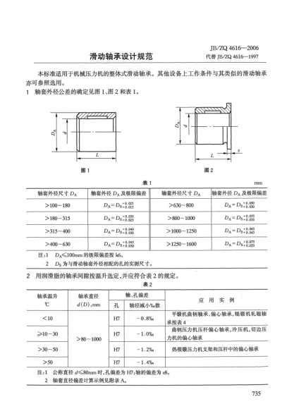 JB/ZQ 4616-2006滑動軸承設(shè)計(jì)規(guī)范