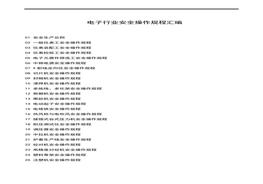 XX電子廠安全操作規(guī)程匯編（30頁(yè)）docx