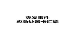 突發(fā)事件應(yīng)急處置卡匯編（35頁(yè)）doc