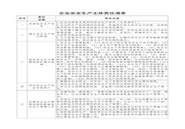 企業(yè)安全生產(chǎn)主體責(zé)任清單docx