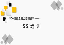 500強外企安全培訓資料27：5S 培訓pptx
