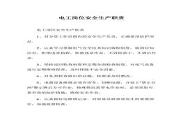 電工崗位安全生產(chǎn)職責(zé)docx