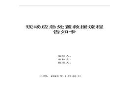 現(xiàn)場應急處置救援流程告知卡docx