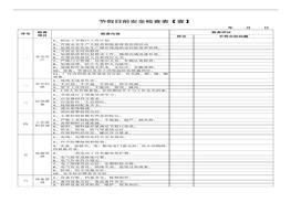 節(jié)假日前安全檢查表匯編10套doc