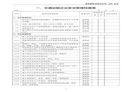 交通運輸企業(yè)安全檢查表匯編docx