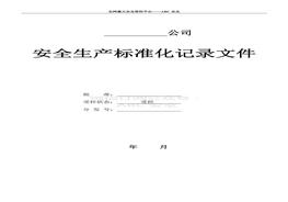 安全生產(chǎn)標(biāo)準(zhǔn)化記錄臺賬表格（75頁）doc