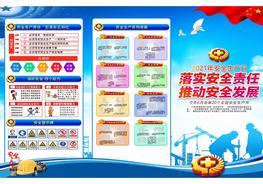 【18】2021安全生產(chǎn)月主題三折頁(yè)（藍(lán)色版）pptx