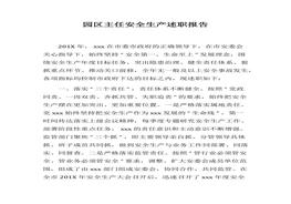 園區(qū)主任安全生產(chǎn)述職報(bào)告(1)docx