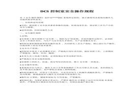 DCS控制室安全操作規(guī)程docx