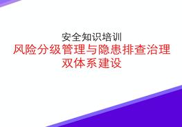 安全知識培訓(xùn)風(fēng)險分級管理與隱患排查治理雙體系建設(shè)培訓(xùn)ppt