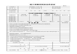 進(jìn)入有限空間作業(yè)審批表xls