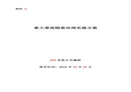 重大事故隱患治理實施方案docx