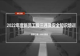 新員工安全生產(chǎn)知識及反三違培訓(xùn)pptx
