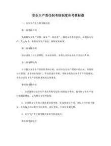 安全生產(chǎn)責(zé)任制考核制度和考核細(xì)則doc