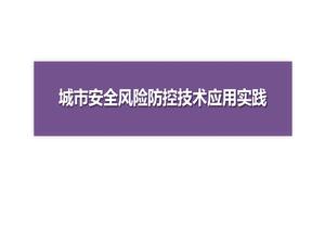 城市安全風(fēng)險(xiǎn)防控技術(shù)應(yīng)用實(shí)踐-汪濤pptx