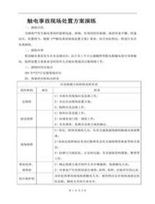 觸電事故現(xiàn)場處置方案演練doc