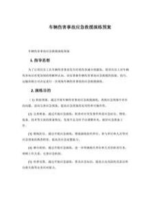 車輛傷害事故應(yīng)急救援演練預(yù)案docx