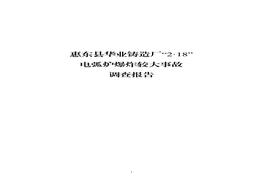 惠東縣218電弧爐爆炸較大事故調查報告pdf