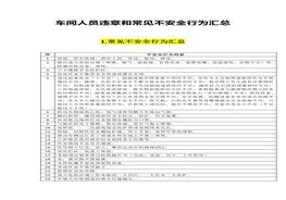 車間常見不安全行為匯總docx