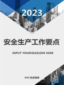 2023年安全生產(chǎn)管理工作要點（9頁）docx