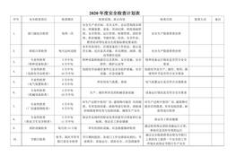 年度安全檢查計劃表doc