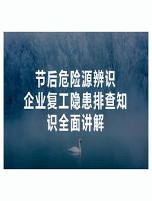 節(jié)后危險(xiǎn)源辨識(shí)企業(yè)復(fù)工專題培訓(xùn)（100頁(yè)）pptx