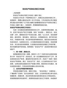 安全生產(chǎn)標(biāo)準(zhǔn)化月度工作總結(jié)docx