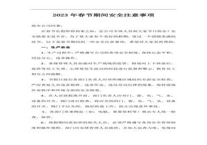 2023年春節(jié)期間安全注意事項（5頁）docx
