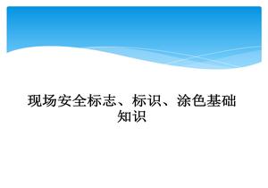 現(xiàn)場安全標(biāo)志標(biāo)識、涂色基礎(chǔ)知識（70頁）ppt