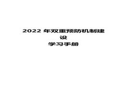 2022年雙重預(yù)防機(jī)制建設(shè)學(xué)習(xí)手冊（30頁）docx
