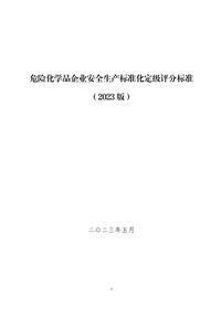 危險(xiǎn)化學(xué)品企業(yè)安全生產(chǎn)標(biāo)準(zhǔn)化定級(jí)評(píng)分標(biāo)準(zhǔn)（2023版）pdf