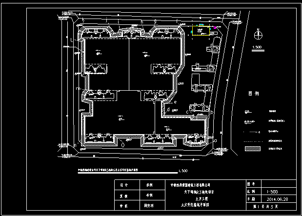 土方開挖交底CAD附圖：基坑平面開挖圖.DWG